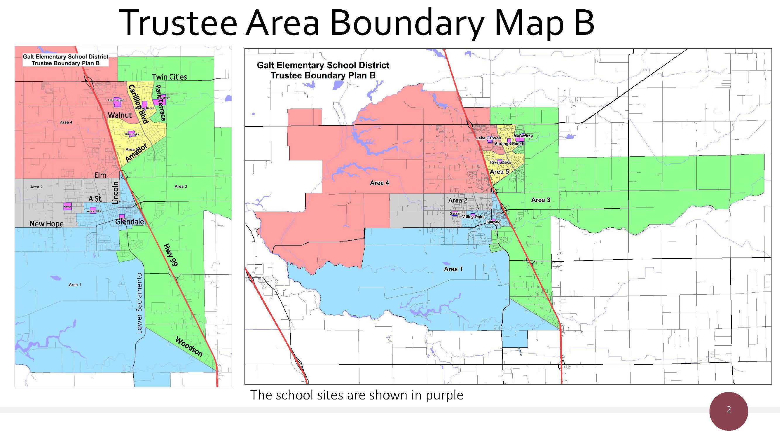 Galt Elem Trustee Boundary Map
