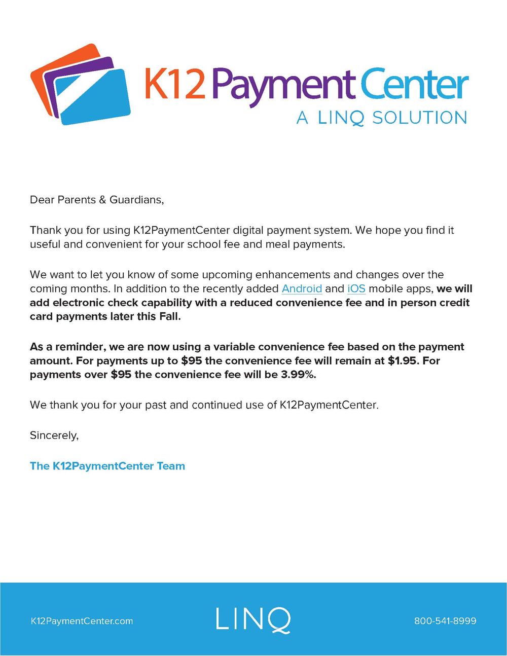 k12 Payment Center Flyer