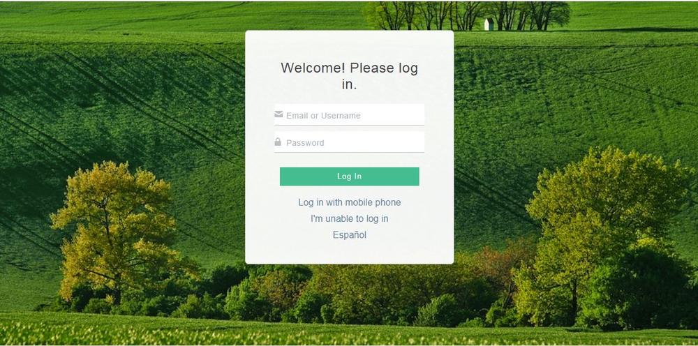 Screenshot of Ease Central log-in