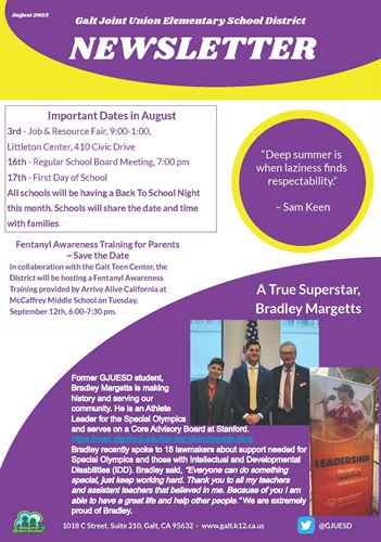 August Newsletter page 1