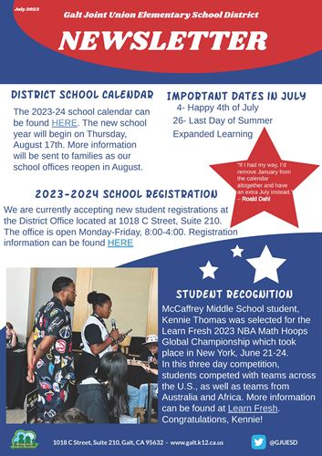 July Newsletter - English